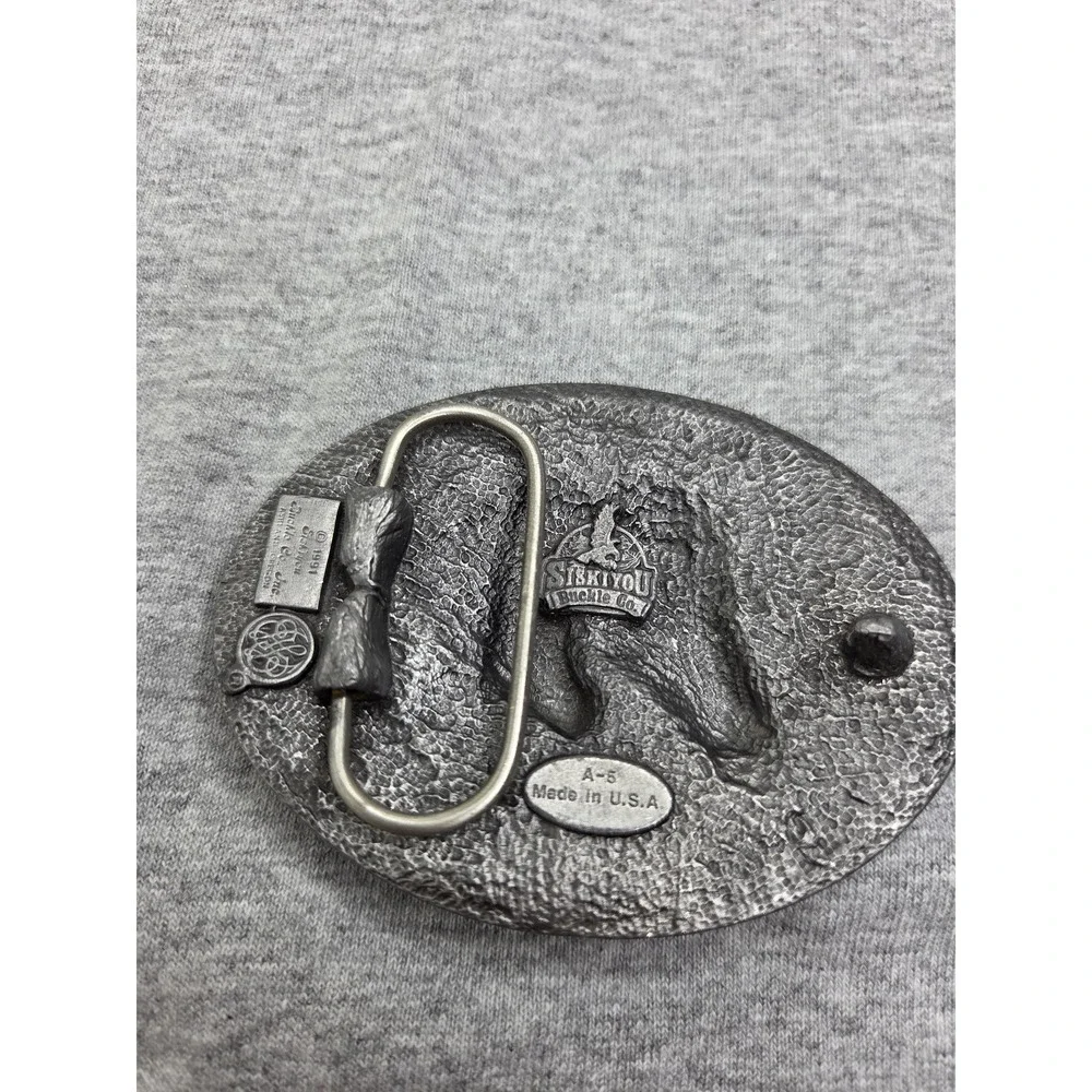 1991 Siskiyou Two Horse Stallion Western Belt Buckle